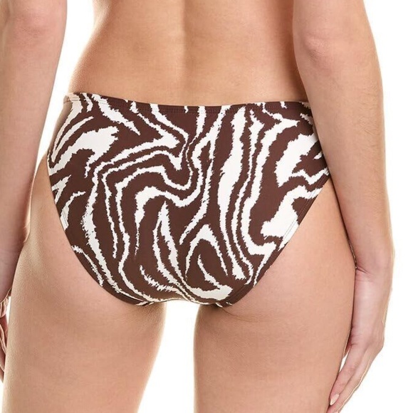 NWT La Blanca Women's Hipster Swimsuit Bottom, Java//Fierce Lines - size 12 - Picture 2 of 5